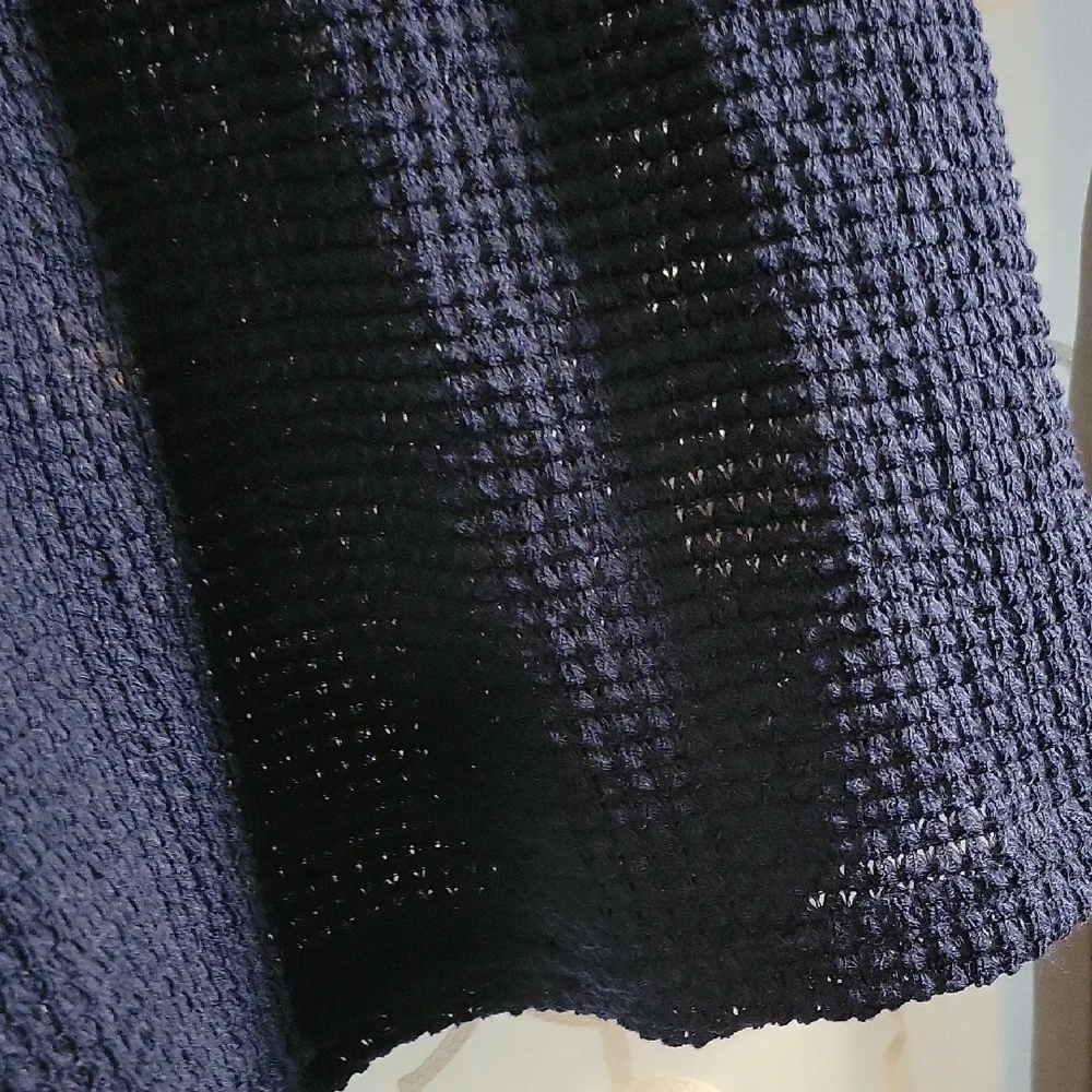 NWOT SHEIN Blue Boxy Ribbed Blouse - Picture 4 of 6